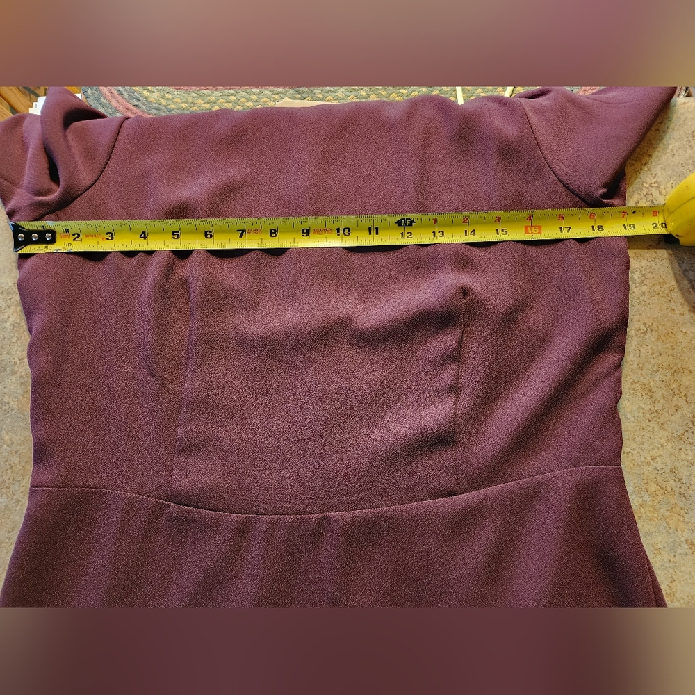 Ann Taylor Deep Plum Long Sleeve Dress Size 10 NWT - Picture 7 of 12